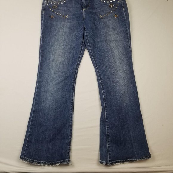 KUT for the Kloth Embellished Bootcut Jeans 10 - Picture 2 of 14
